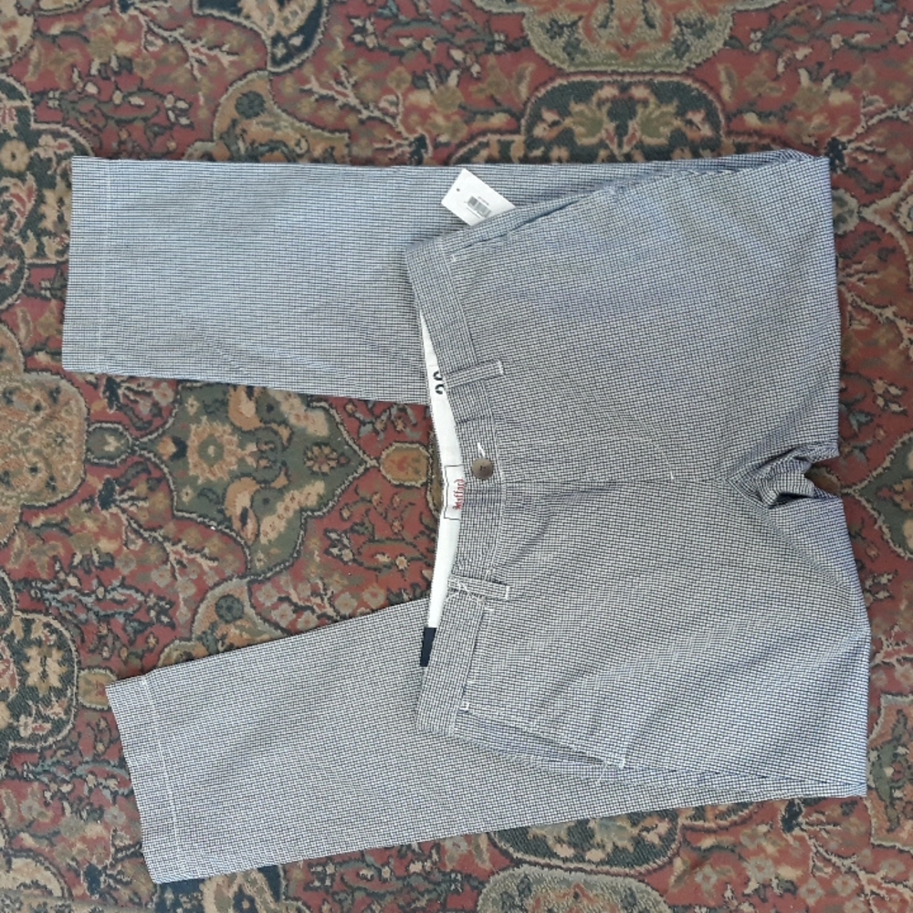 NWT Men's Check Print Khaki Pants